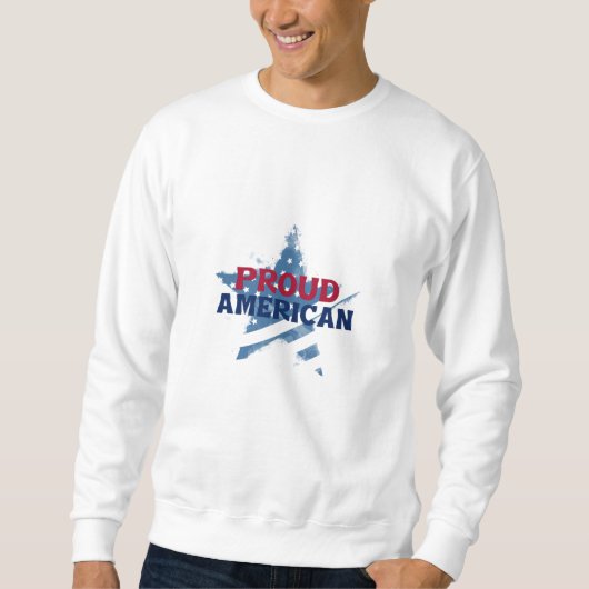 Sweatshirt Fier Américain Fier De Sa Patrie (Devant)