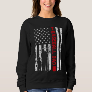 Sweatshirt Fier Baseball Papa American Flag Sports