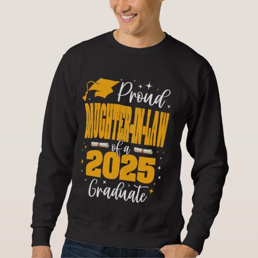 Sweatshirt Fier belle-fille d'une classe de 2025 Diplômée (Devant)