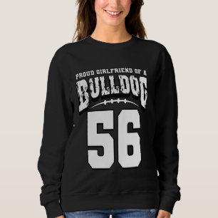 Sweatshirt Fier Bulldog Football Girlfriend Du Joueur 56