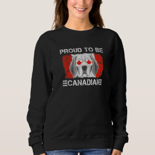 Sweatshirt Fier d'être chien amateur du drapeau canadien raci