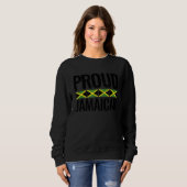 Sweatshirt Fier drapeau jamaïcain Vintage (Devant entier)