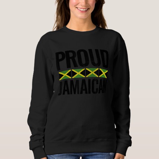 Sweatshirt Fier drapeau jamaïcain Vintage (Devant)