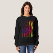 Sweatshirt Fier École Social Travailleur Us Drapeau (Devant entier)