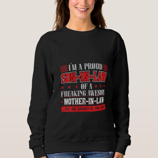 Sweatshirt Fier Fils Fier Fils Dans La Loi Frottant Une Mère (Devant)