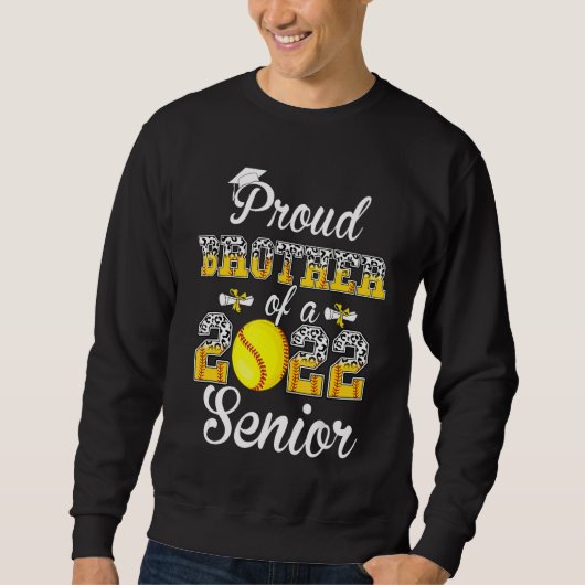 Sweatshirt Fier Frère D'Un Ga De Softball Leopard 2022 (Devant)