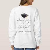 Sweatshirt Fier maman d'une classe de 20YY script de diplôme (Dos)