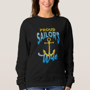 Sweatshirt Fier marin épouse capitaine Ancre voile navigation