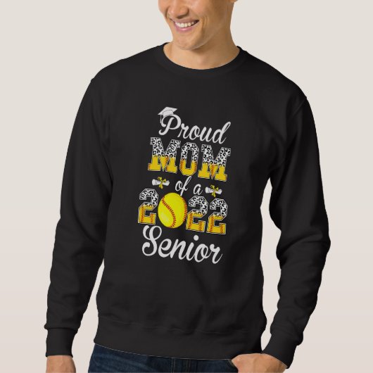 Sweatshirt Fier Mère D'Un Jeu De Softball Leopard 2022 (Devant)