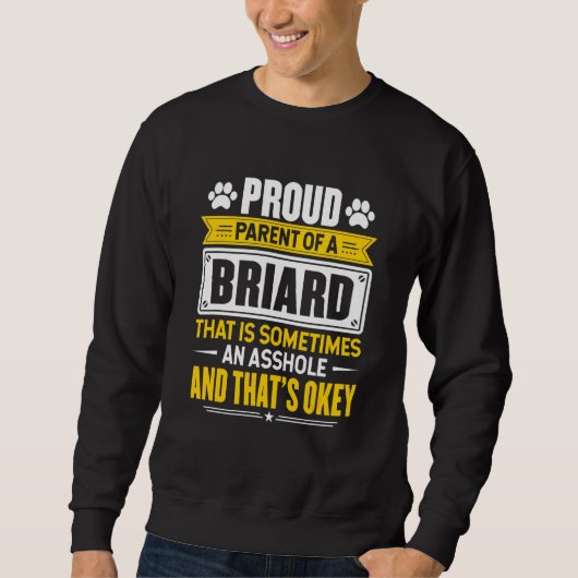 Sweatshirt Fier Parent D'Un Propriétaire De Chien De Briard M (Devant)