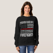 Sweatshirt Fier père d'un pompier - Parent pompier (Devant entier)