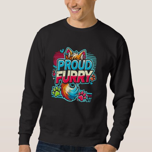 Sweatshirt Fier Queue fourrure oreilles poursuite Cosplay Fan (Devant)