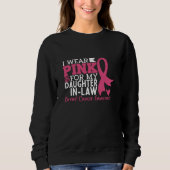 Sweatshirt Fier Soutien familial Cancer du sein de la belle-f (Devant)