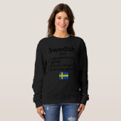 Sweatshirt Fier Suède Définition Suède Drapeau Suède Racines (Devant entier)