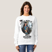 Sweatshirt Fier sur mesure maman d'une photo de diplômée (Devant entier)