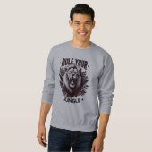 Sweatshirt Fierce Lion King Inspiration Design (Devant entier)