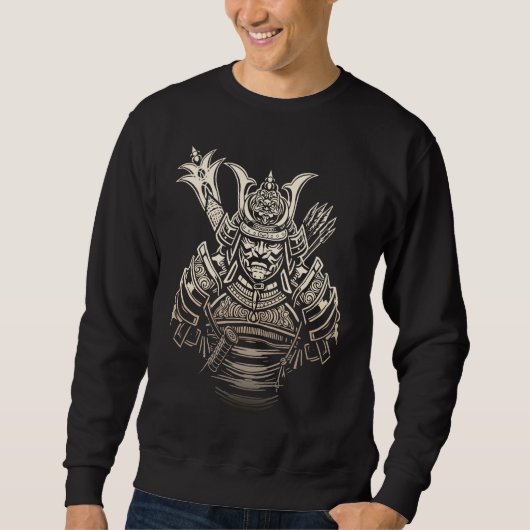 Sweatshirt Fierce Samurai Warrior – Bold Japanese Armor (Devant)