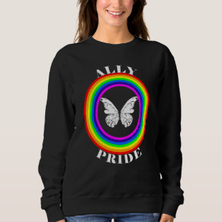 Sweatshirt Fière alliée Égalité LGBTQ Arc-en-ciel Lesbienne G