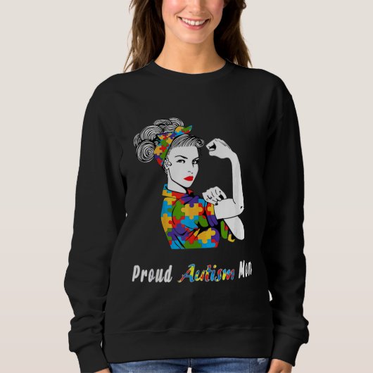 Sweatshirt Fière autisme Maman 75 (Devant)