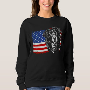 Sweatshirt Fière Border Collie Drapeau Américain Chien Patrio