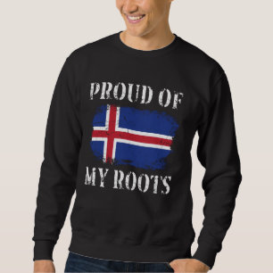 Sweatshirt Fière De Mes Racines Islandaises Drapeau Islandais