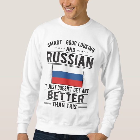 Sweatshirt Fière Drapeau Russe Russie Patrimoine Racines Russ (Devant)