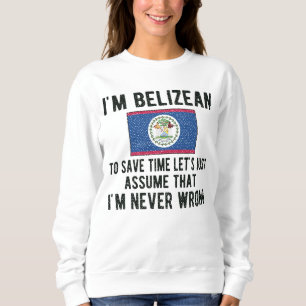 Sweatshirt Fière du patrimoine bélizien Belize Racines Drap