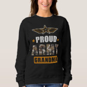 Sweatshirt Fière grand-mère de l'armée (Devant)