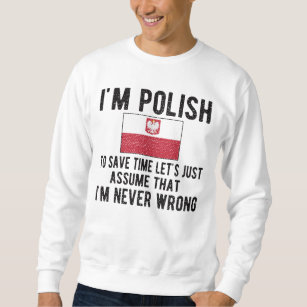 Sweatshirt Fière héritage polonais Pologne Racines drapeau po