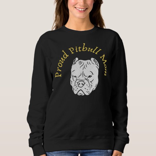 Sweatshirt Fière maman Pitbull (Devant)