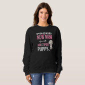 Sweatshirt Fière Nouvelle Maman D'Un Mignonne Maltipoo Chien (Devant entier)