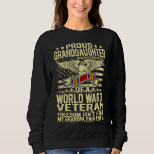 Sweatshirt Fière Petite-Fille De La Seconde Guerre Mondiale M