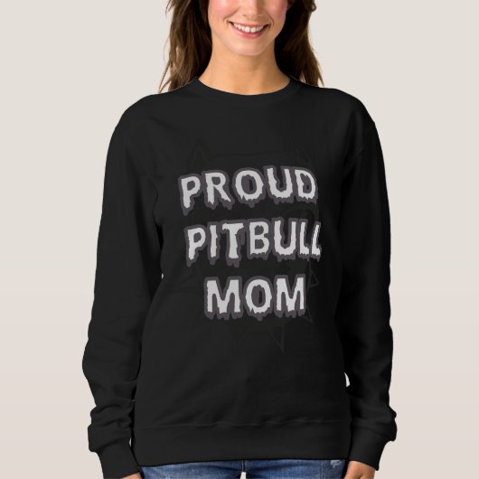 Sweatshirt Fière Pitbull Maman 90 (Devant)