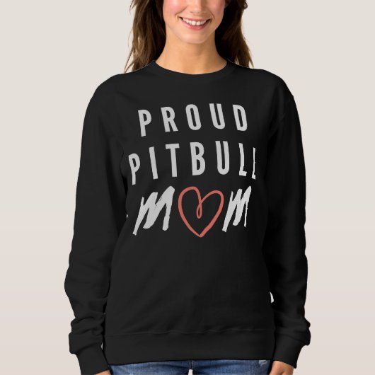 Sweatshirt Fière Pitbull Maman Amusante Pour Maman Pitbull Pr (Devant)