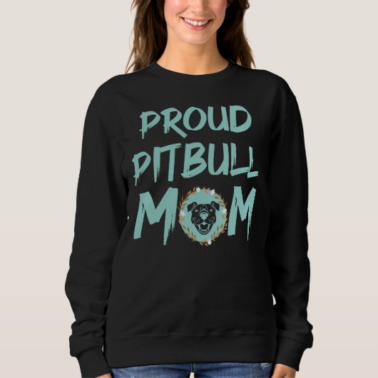 Sweatshirt Fière Pitbull Maman Pitbull Chien (Devant)