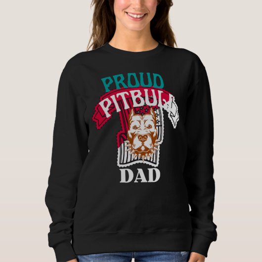 Sweatshirt Fière Pitbull Papa (Devant)