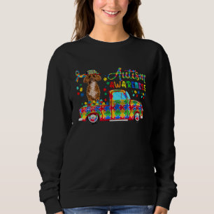 Sweatshirt Fière sensibilisation à l'autisme Joli caniche sur