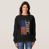 Sweatshirt Fiero Nom Chemise Fiero Nom drapeau américain (Devant entier)