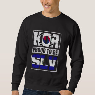 Sweatshirt Fiers Coréen Salvadorien Mix Corée du Sud Salvador