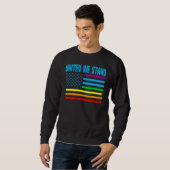 Sweatshirt Fiers d'être ensemble LGBT Rainbow Pride drapeau a (Devant entier)