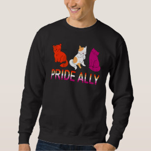 Sweatshirt Fierté Ally mignonne Trois Lesbiennes Drapeau Prid