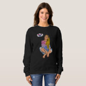 Sweatshirt Fierté Bi Subtile Pourquoi Pas Les Deux Discrète B (Devant entier)