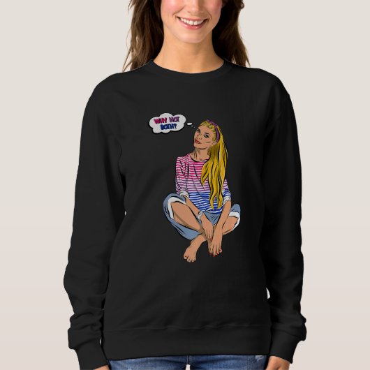 Sweatshirt Fierté Bi Subtile Pourquoi Pas Les Deux Discrète B (Devant)