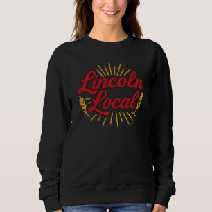 Sweatshirt Fierté locale de Lincoln Nebraska Script rétro