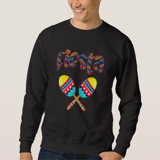 Sweatshirt Fiesta Maracas Mexique Musique latine Sombrero Rum (Devant)