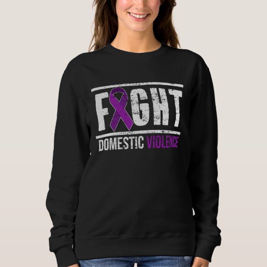 Sweatshirt Fight Domestic Violence Awareness Survivor (Devant)