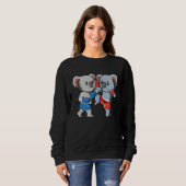Sweatshirt Fighting Koala  Muay Thai  Nak Muay Kickboxing (Devant entier)