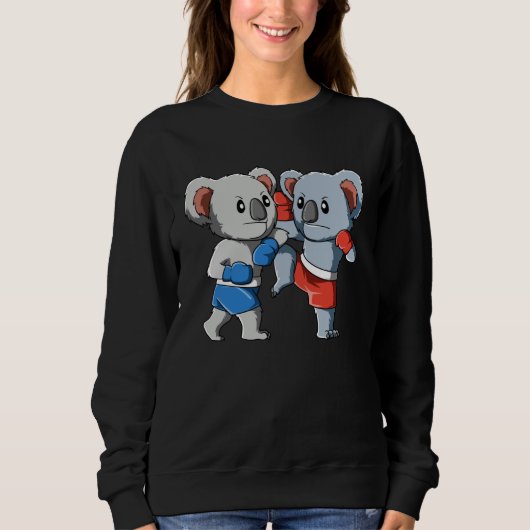 Sweatshirt Fighting Koala  Muay Thai  Nak Muay Kickboxing (Devant)