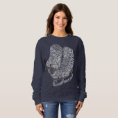 Sweatshirt Figure Patinage Word Art Patinage sur glace (Devant entier)