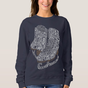 Sweatshirt Figure Patinage Word Art Patinage sur glace